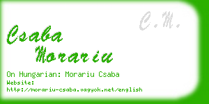 csaba morariu business card